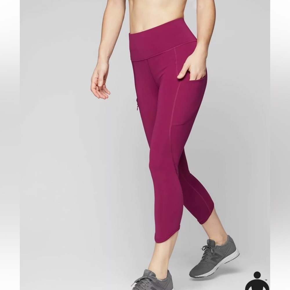 Lululemon Pink Leggings High Waist 3/4 length